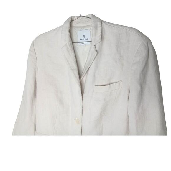 ANINE BING Linen Front Button Quinn Blazer - Picture 6 of 15